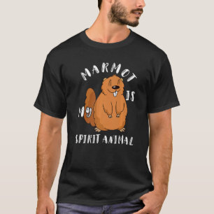 Marmot is mijn dierlijk groundhog Woodchuck Rod T-shirt