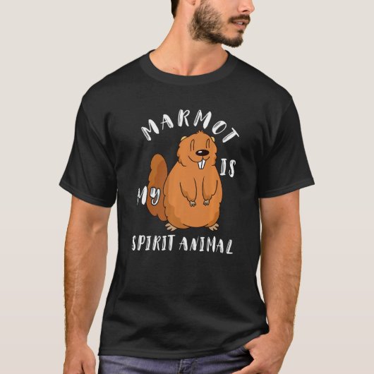 Marmot is mijn dierlijk groundhog Woodchuck Rod T-shirt (Voorkant)