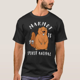 Marmot is mijn dierlijk groundhog Woodchuck Rod T-shirt