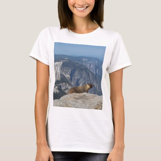 Marmot kijkt half koepel van wolkenrust over - Yo T-shirt (Voorkant)
