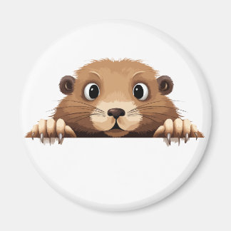 Marmot Peeking Schattigee Schattige Funny Animal C Magneet