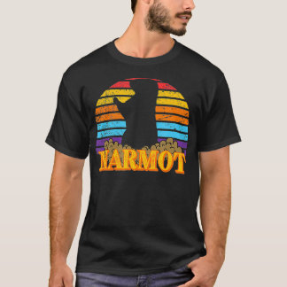  Marmot Verdrietige Retro Sun Dierenvrienden T-shirt