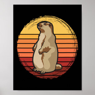 Marmot Zonsondergang Design voor Marmot Liefhebber Poster