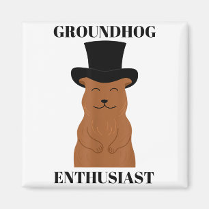 Marmotdag Grappige Schaduw Winter Lente Marmot Magneet