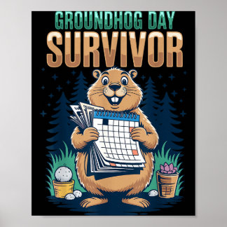 Marmotdag Overlevende Grappige Agenda Knaagdier  Poster
