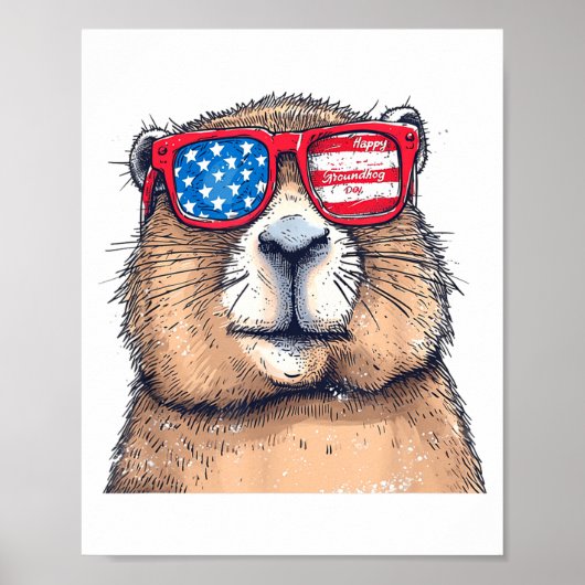 Marmotdagversiering 2025 Grappige Marmotdag Poster (Voorkant)