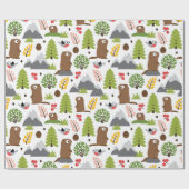 Marmots op een bergglade cadeaupapier (Vlak)
