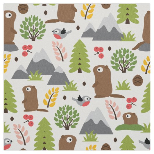 Marmots op een bergglade stof (Swatch)