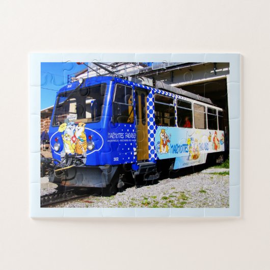 Marmots-trein in Zwitserland Legpuzzel (Horizontaal)