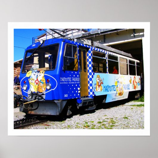 Marmots-trein in Zwitserland Poster (Voorkant)