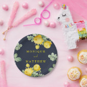 Marnasie en Gele rozenroodbruin Papieren Bordje (Feest)