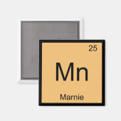 Marnie Name Chemistry Element Periodieke Tabel Magneet (Voorkant / Achterkant)