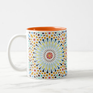 Marocaanse stijl tweekleurige koffiemok
