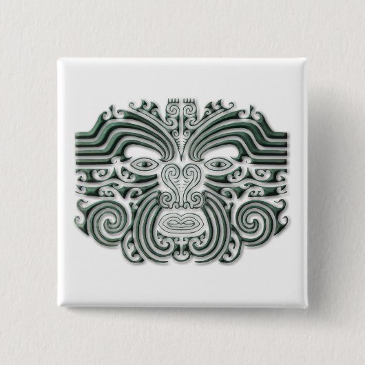 Maroi-tattoo-steen Vierkante Button 5,1 Cm (Voorkant)