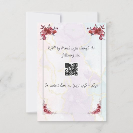 Marokijnkleur thema in abstracte kleuren kaart (Achterkant)