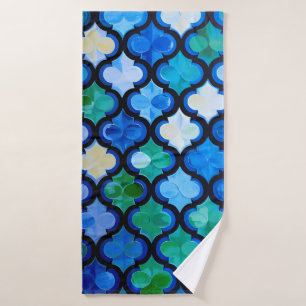 Marokkaans abstract geometrisch patroon badhanddoek