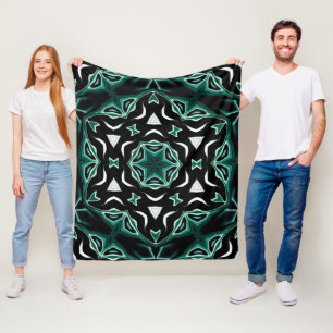 Marokkaans afrikaans etnisch donker patroon kaleid fleece deken