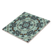 Marokkaans afrikaans etnisch donker patroon kaleid tegeltje (Zijkant)