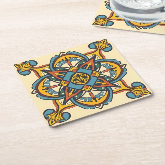 Marokkaans Andalusisch mozaïek Kartonnen Onderzetters (Schuin)