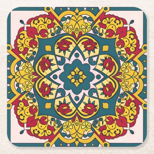 Marokkaans Andalusisch mozaïek Kartonnen Onderzetters (Voorkant)