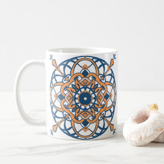 Marokkaans Andalusisch mozaïek Koffiemok (Met donut)