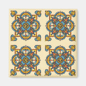 Marokkaans Andalusisch mozaïek, mandala Magneet (Voorkant)