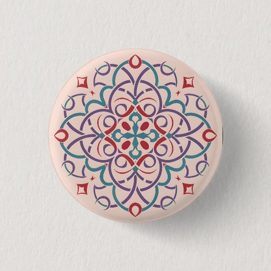 Marokkaans Andalusisch mozaïek Ronde Button 3,2 Cm (Voorkant)
