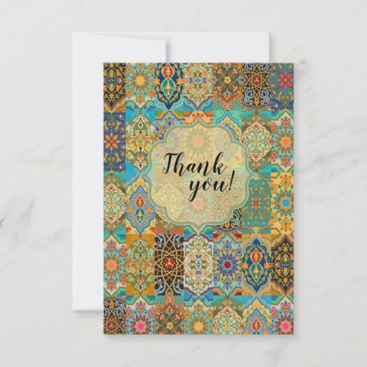 Marokkaans Arabesk Ornament  Kaart (Voorkant)