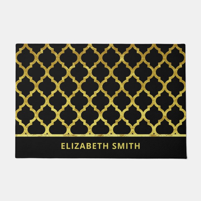 Marokkaans Arabesque Gold Deurmat (Voorkant)