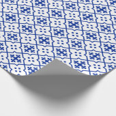 Marokkaans blauw cadeaupapier (Hoek)