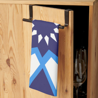 Marokkaans blauw en wit patroon keukenhanddoek