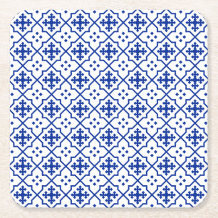 Marokkaans blauw kartonnen onderzetters