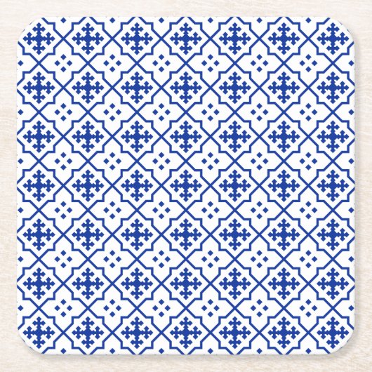 Marokkaans blauw kartonnen onderzetters (Voorkant)