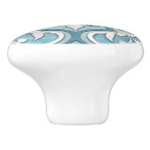 Marokkaans Blauw Marmer & Parel Keramische Knop (Zijkant)