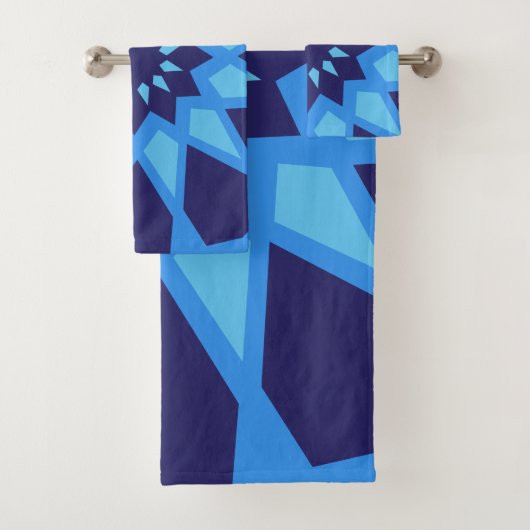 Marokkaans blauw patroon bad handdoek (Insitu)