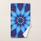 Marokkaans blauw patroon bad handdoek (Handdoek)