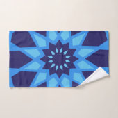 Marokkaans blauw patroon bad handdoek (Handdoek)