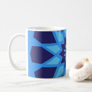 Marokkaans blauw patroon koffiemok