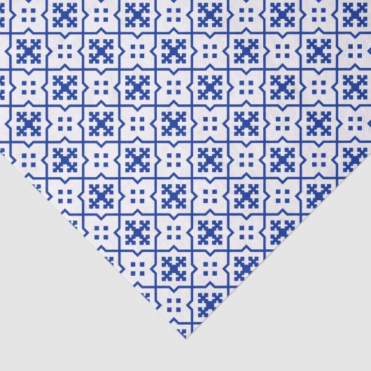 Marokkaans blauw tissuepapier (Detail)