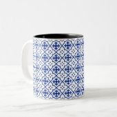 Marokkaans blauw tweekleurige koffiemok (Voorkant links)