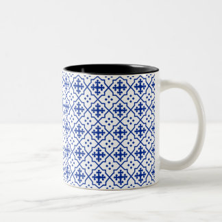 Marokkaans blauw tweekleurige koffiemok