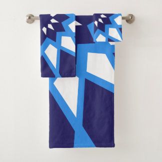 Marokkaans blauw-wit patroon bad handdoek