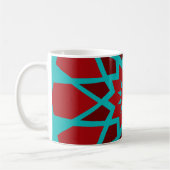 Marokkaans Blauwgroen en rood patroon Koffiemok (Links)