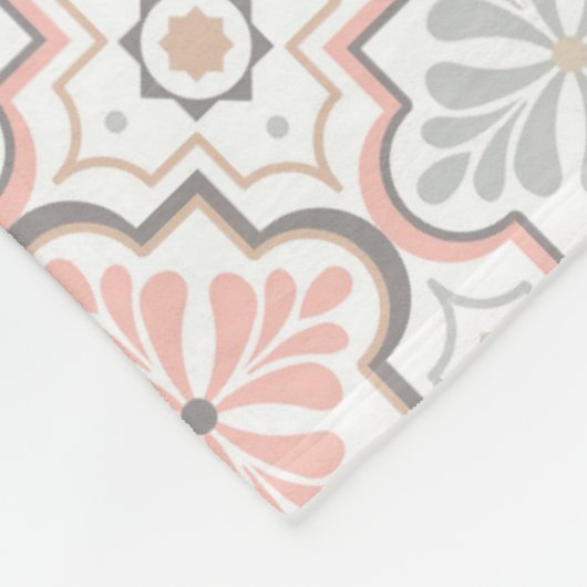 Marokkaans bloemmonogram gepersonaliseerd fleece deken (Hoek)
