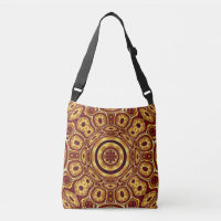 Marokkaans Boho Rood Goud Abstract Patroon