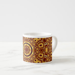 Marokkaans Boho Rood Goud Abstract Patroon Espresso Kop