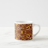Marokkaans Boho Rood Goud Abstract Patroon Espresso Kop (Rechts)