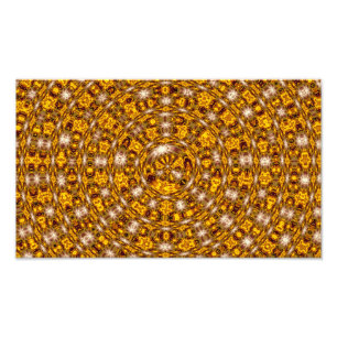 Marokkaans Boho Rood Goud Abstract Patroon Foto Afdruk