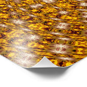 Marokkaans Boho Rood Goud Abstract Patroon Foto Afdruk (Hoek)