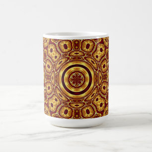 Marokkaans Boho Rood Goud Abstract Patroon Koffiemok